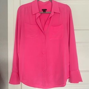 Pink silk J. Crew blouse NWOT